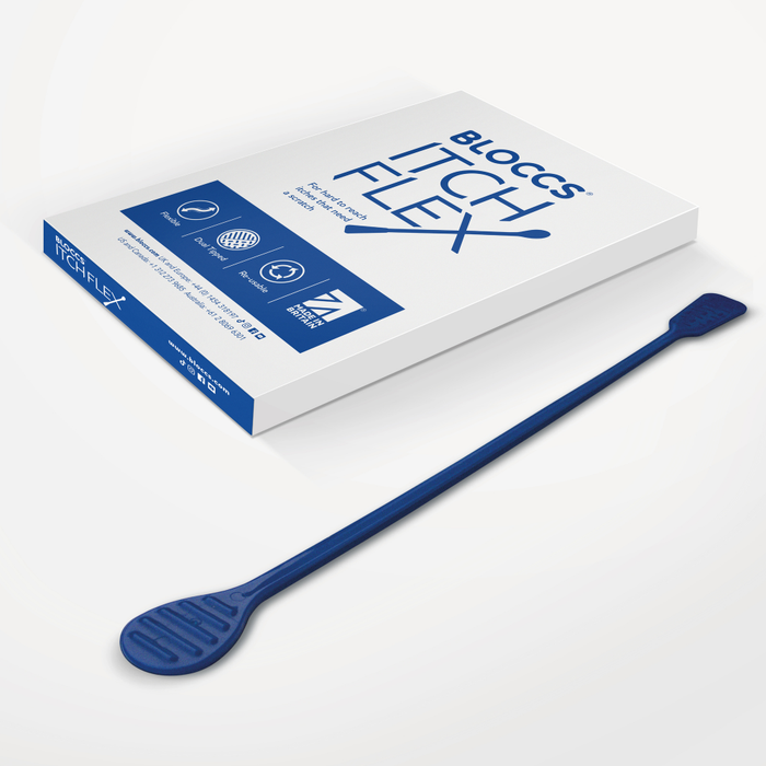ItchFlex® Bloccs Cast Scratcher 17-Inch Flexible Itch-Relief Tool for Arm and Leg Casts