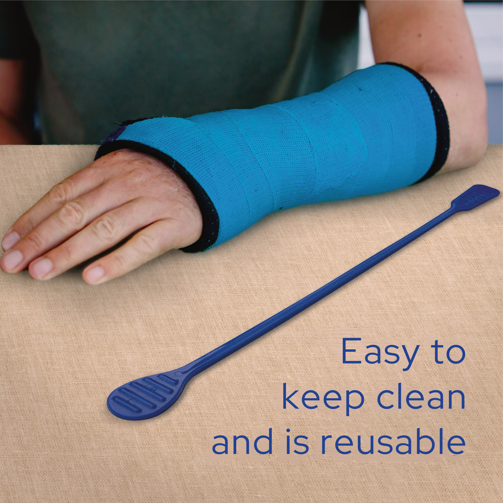 ItchFlex® Bloccs Cast Scratcher 17-Inch Flexible Itch-Relief Tool for Arm and Leg Casts (1)