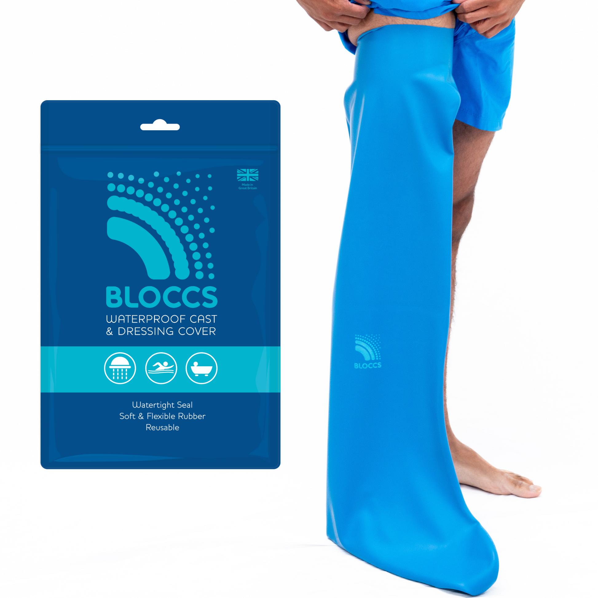 Bloccs Waterproof Cast Cover, Adult Leg