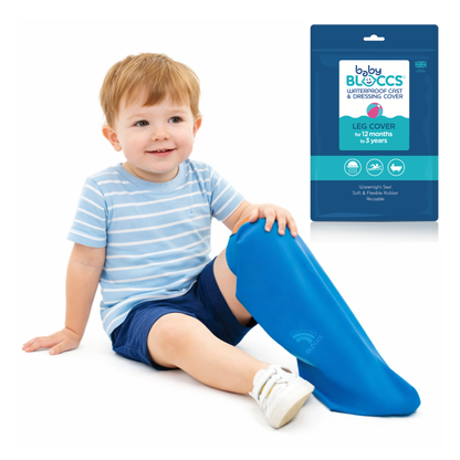 BLOCCS 100% Waterproof Cast Cover – Baby Bloccs (12–36 Months) – Reusable Shower, Bath & Swim Protector – XS (2)