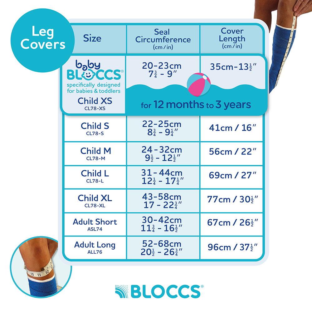 Bloccs Waterproof Cast Cover, Child Leg (7)