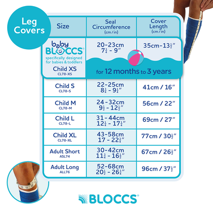 Bloccs Waterproof Cast Cover, Child Leg (7)