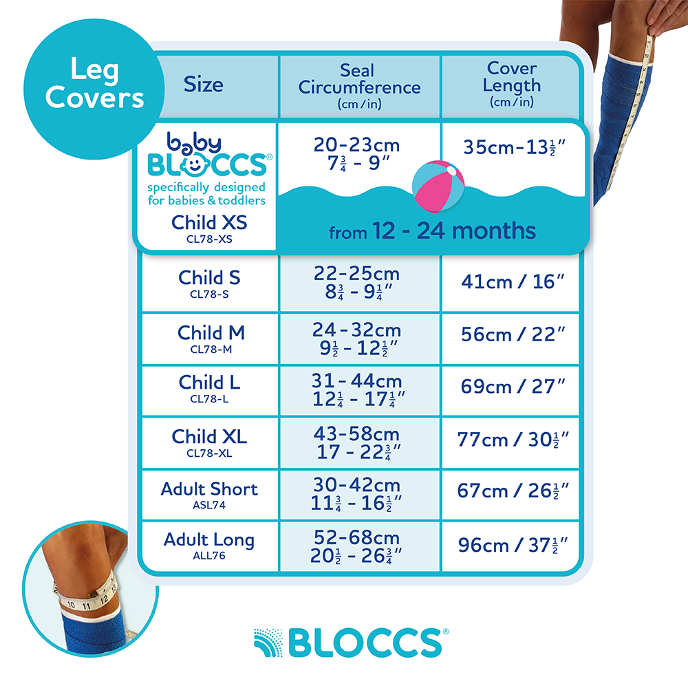 Bloccs Waterproof Cast Cover, Child Leg (5)