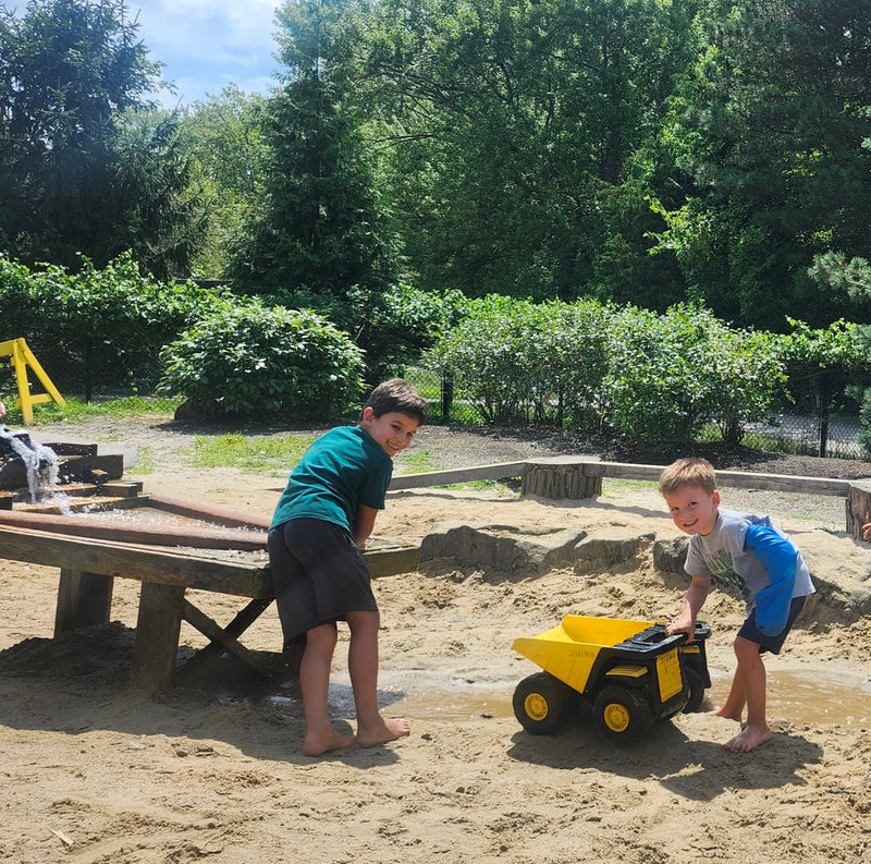 "Playing in the sand"