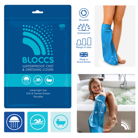 Bloccs Waterproof Cast Cover, Child Short Leg (2)
